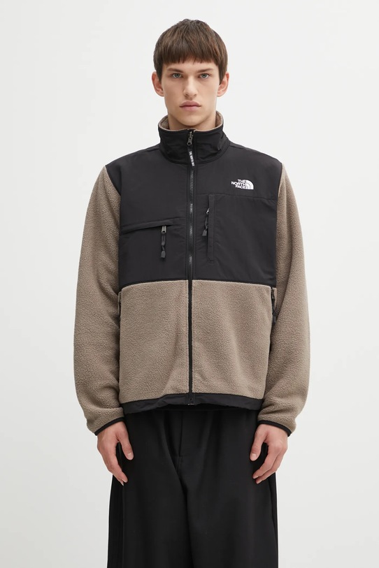 The North Face kurtka Retro Denali bez kaptura brązowy NF0A88XHDHL1