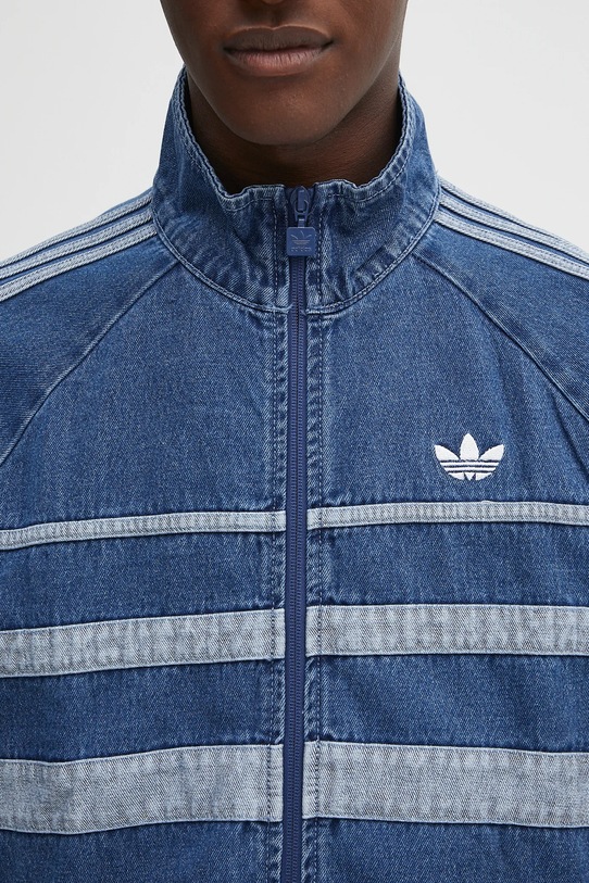 Rifľová bunda adidas Originals First Tt Denim modrá JX6457