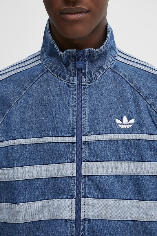 Τζιν μπουφάν adidas Originals First Tt Denim μπλε JX6457