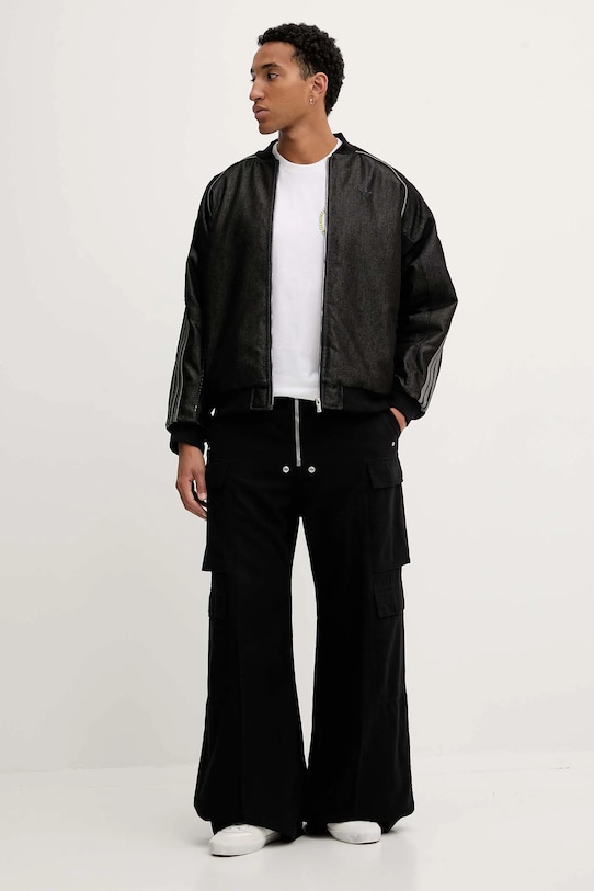 Džínsová bomber bunda adidas Originals Denim Jkt JY2796 čierna AW25