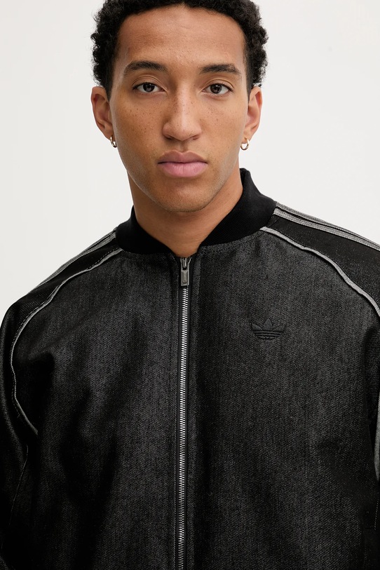 adidas Originals jachetă bomber din denim Denim Jkt negru JY2796