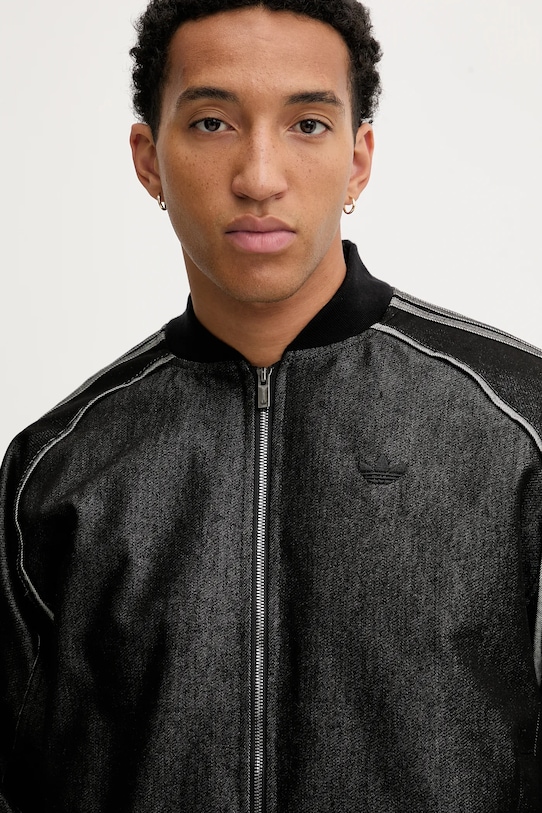 Džínsová bomber bunda adidas Originals Denim Jkt čierna JY2796