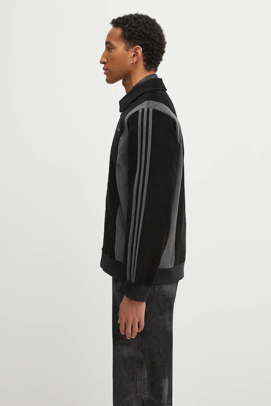 adidas Originals geacă din velur Pro Track Top JX3085 negru AW25