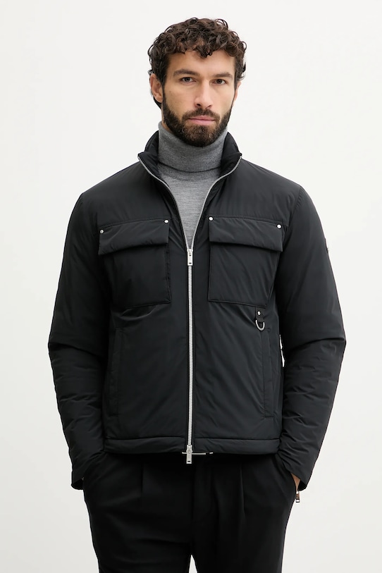 Páperová bunda MOOSE KNUCKLES NORTHDALE jemné zateplenie čierna M35MJ209