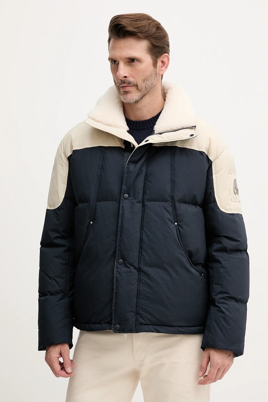 MOOSE KNUCKLES kurtka puchowa EVEREST bez kaptura granatowy M35MJ107