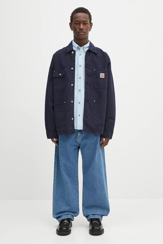 Carhartt WIP giacca Walter Chore I035552.1CGD blu navy
