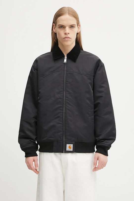 Куртка Carhartt WIP Santa Fe Alumni без капюшона чёрный I035147.31YXX