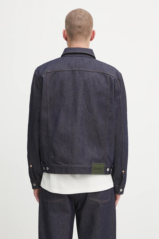 Odzież Drôle de Monsieur kurtka jeansowa La Veste Denim Brut H.JT172.CO211 granatowy