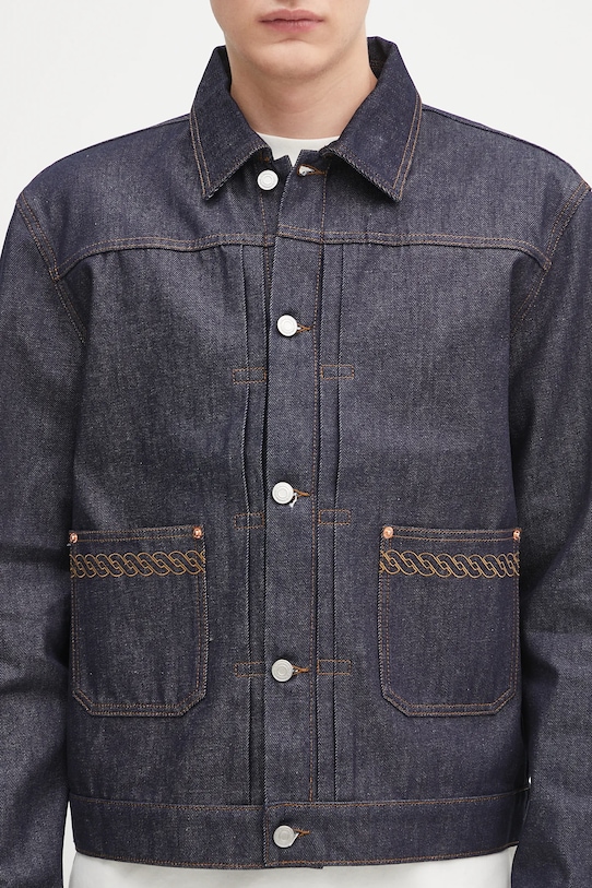 Джинсова куртка Drôle de Monsieur La Veste Denim Brut темно-синій H.JT172.CO211