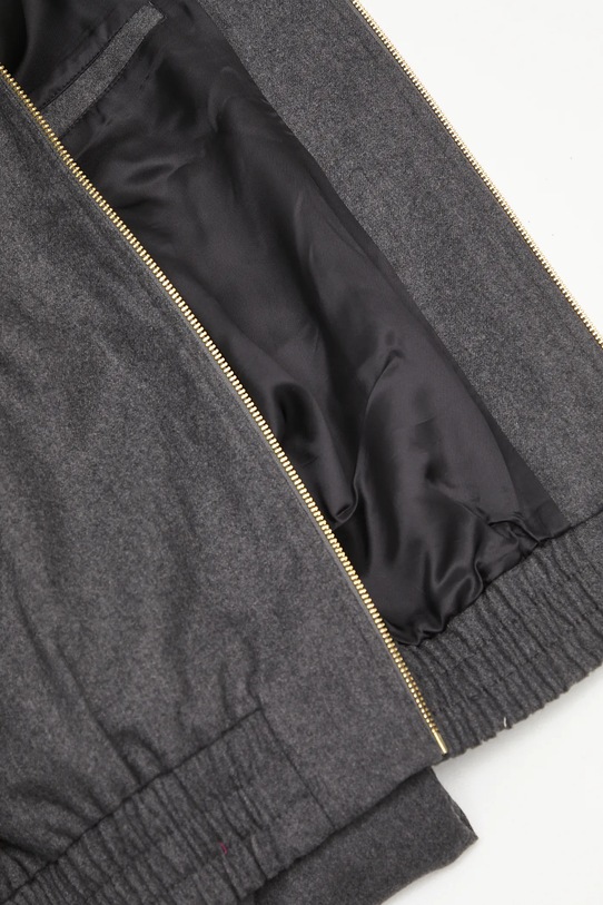 Vlnená bunda Drôle de Monsieur La Trackjacket Flanelle H.JT234.WV008 sivá