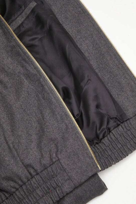 Vlněná bunda Drôle de Monsieur La Trackjacket Flanelle H.JT234.WV008 šedá