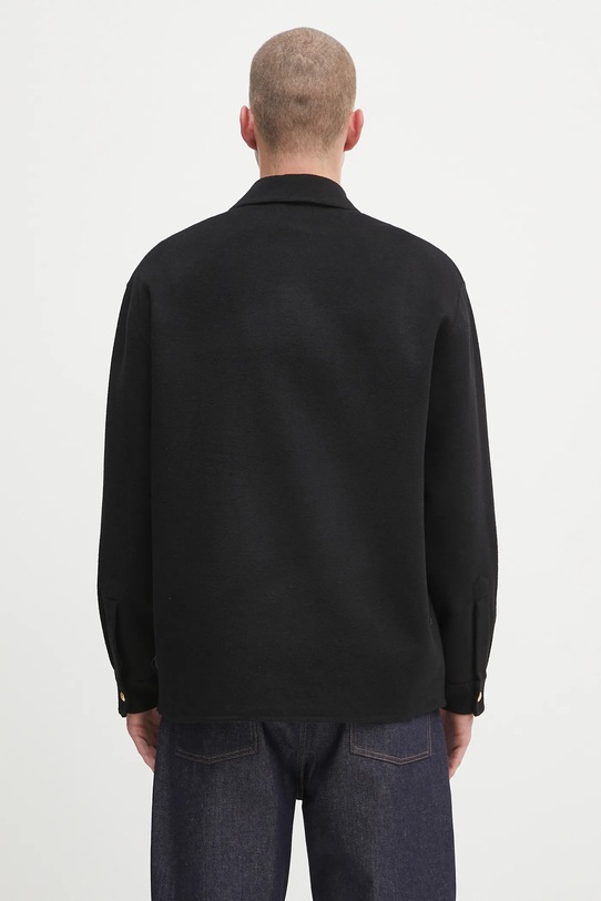 Одяг Вовняна куртка Drôle de Monsieur La Surchemise Laine H.JT254.WO031 чорний