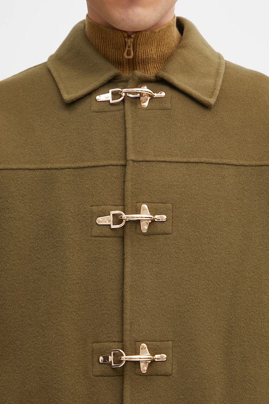 Drôle de Monsieur baba gyapjúkeverék pulóver La Veste Caban zöld I.JT248.WO042