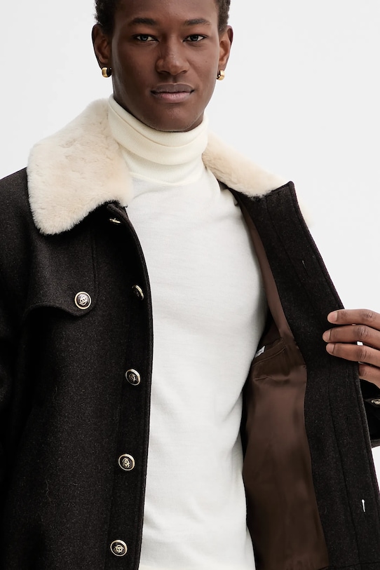 Drôle de Monsieur kurtka z dodatkiem wełny Le Blouson Laine I.JT242.WO043