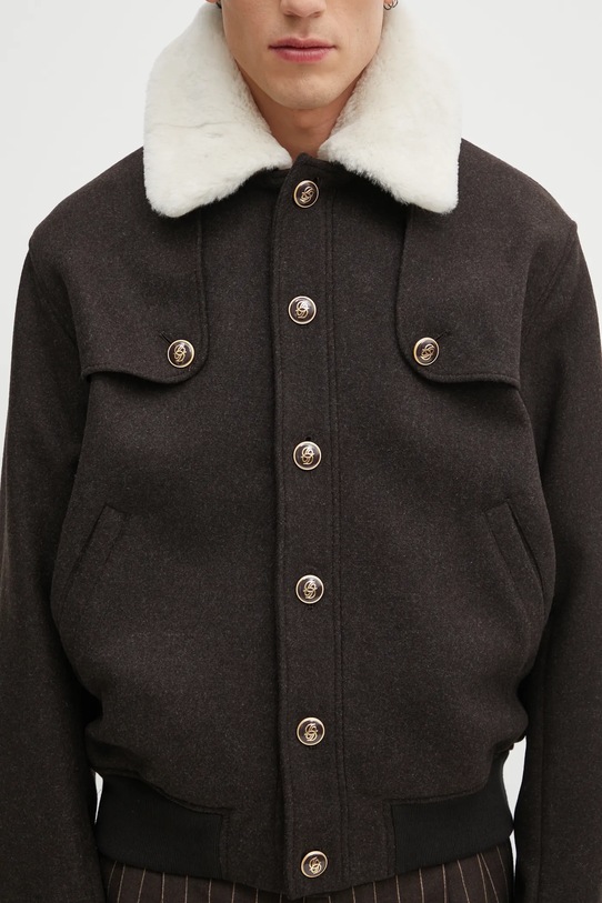 Drôle de Monsieur jachetă din amestec de lână Le Blouson Laine I.JT242.WO043