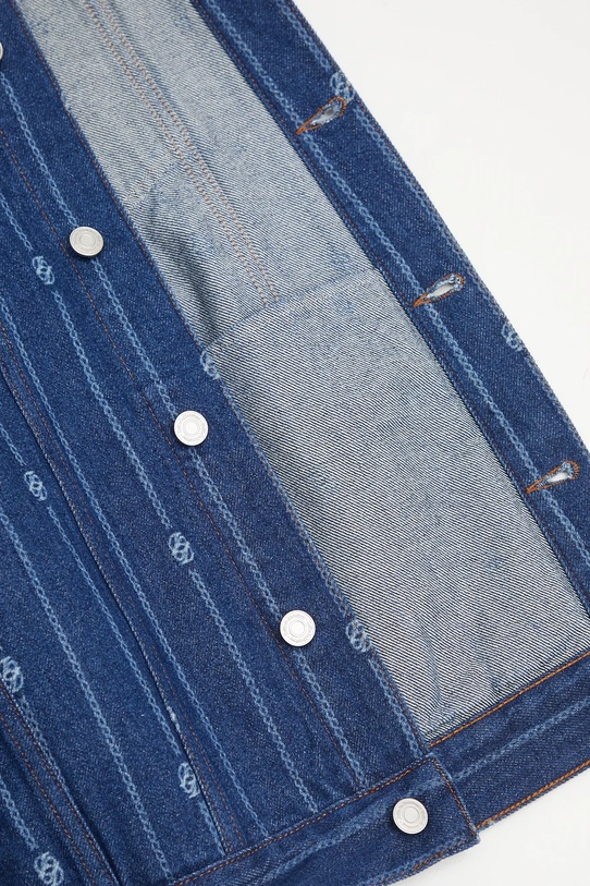 Drôle de Monsieur kurtka jeansowa La veste Denim Monogramme I.JT182.CO238