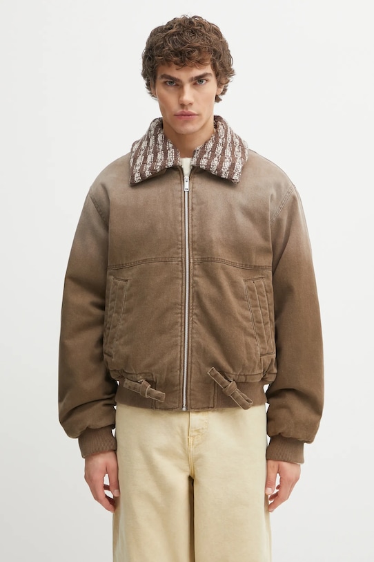 Axel Arigato kurtka jeansowa Axis z podszewką brązowy A3157002