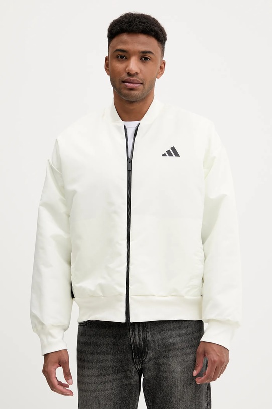 adidas kurtka bomber Stadium bez kaptura beżowy JX5638