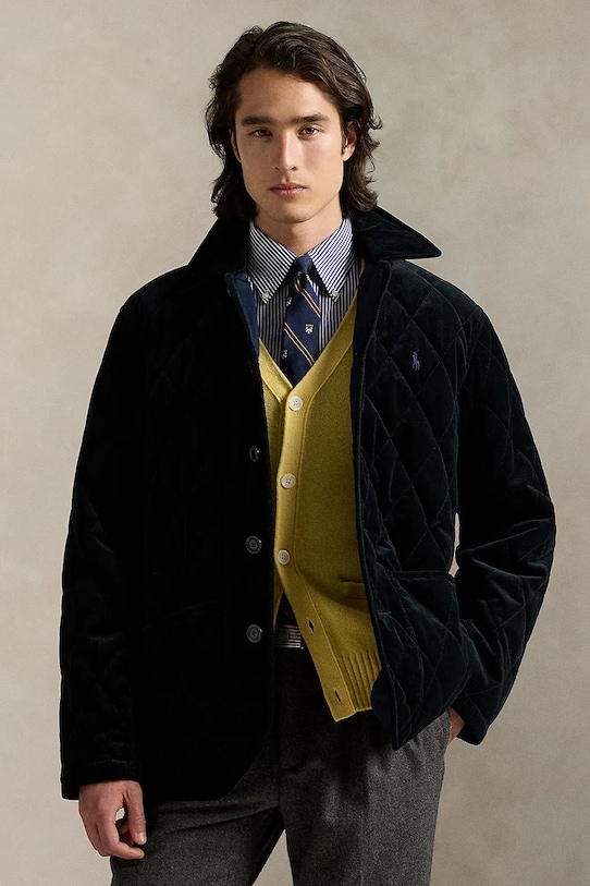 Хлопковая куртка Polo Ralph Lauren без подкладки тёмно-синий 710968127