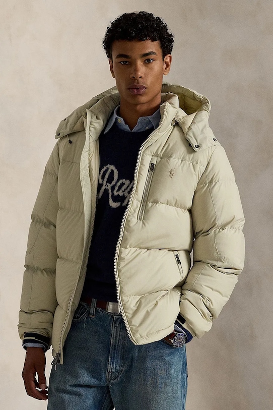Μπουφάν με επένδυση από πούπουλα Polo Ralph Lauren άλλο μπεζ 710968278
