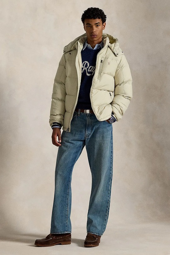 Odzież Polo Ralph Lauren kurtka puchowa 710968278 beżowy