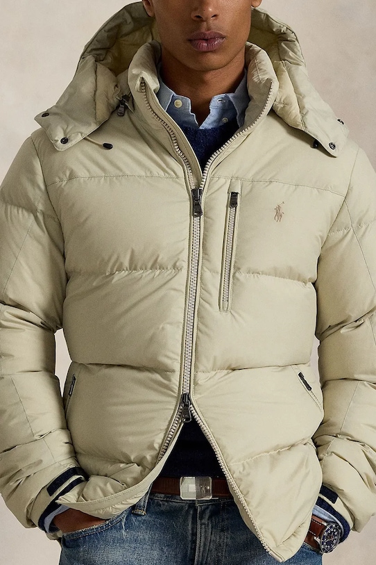 Μπουφάν με επένδυση από πούπουλα Polo Ralph Lauren μπεζ 710968278