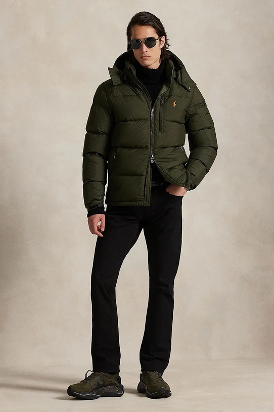 Μπουφάν με επένδυση από πούπουλα Polo Ralph Lauren 710968278 καφέ