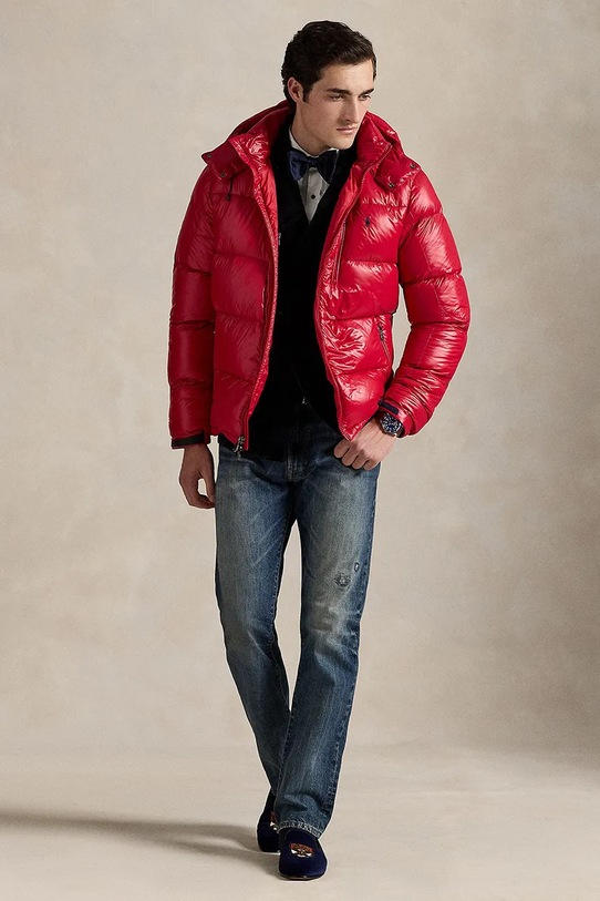 Odzież Polo Ralph Lauren kurtka 710968281 bordowy