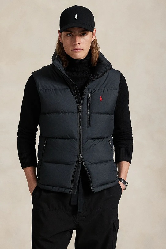 Polo Ralph Lauren bezrękawnik niemowlęcy bez kaptura czarny 710968283