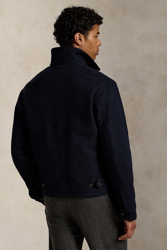 Polo Ralph Lauren kurtka wełniana 710969654 granatowy AW25