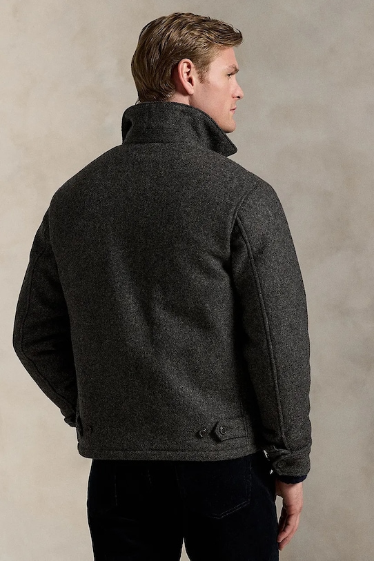 Polo Ralph Lauren kurtka wełniana 710969654 szary AW25