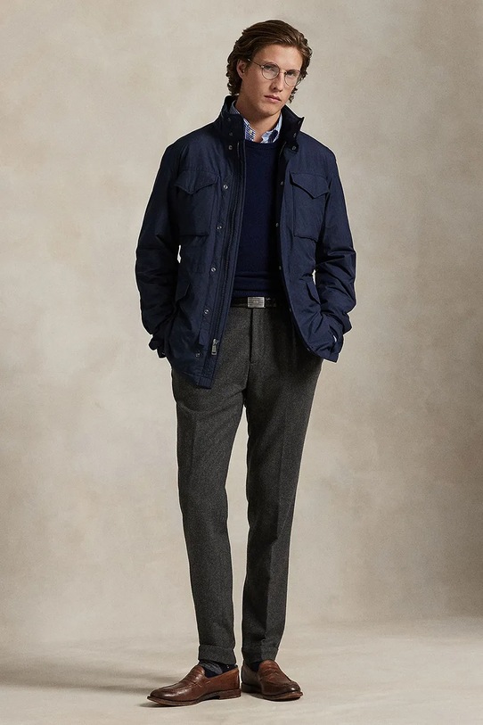 Odzież Polo Ralph Lauren kurtka 710971204 granatowy