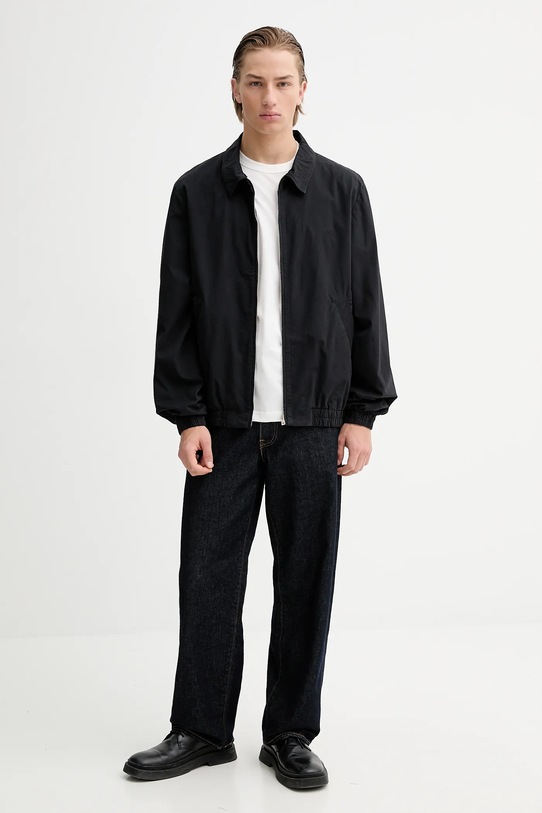 A.P.C. kurtka koszulowa bawełniana Blouson Gilbert COHKU.M32018 czarny AW25