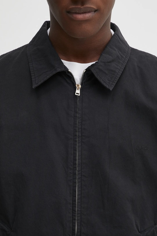 A.P.C. cotton shirt jacket Blouson Gilbert black COHKU.M32018