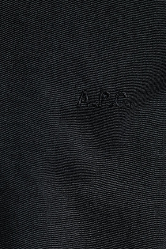A.P.C. kurtka koszulowa bawełniana Blouson Gilbert COHKU.M32018 czarny