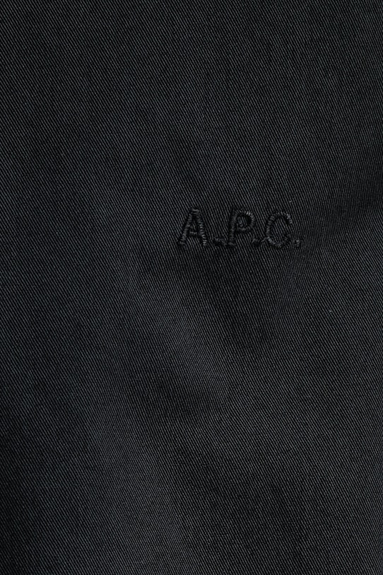 A.P.C. kurtka koszulowa bawełniana Blouson Gilbert COHKU.M32018 czarny