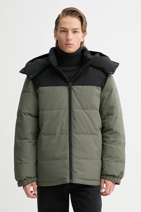 Oboustranná bunda A.P.C. Doudoune Sam s podšívkou zelená PSALJ.H30208