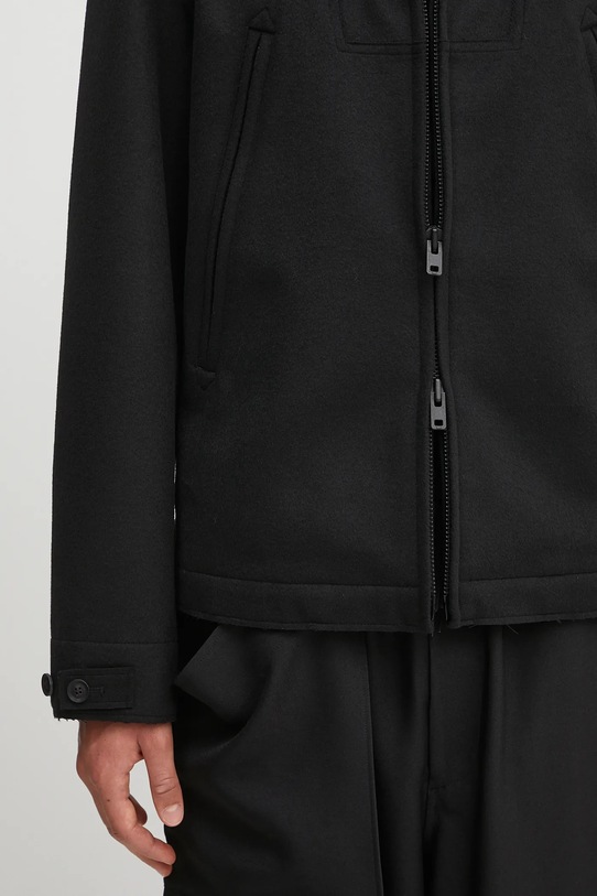 Y-3 kurtka z wełną Bonded Melton czarny JX4821