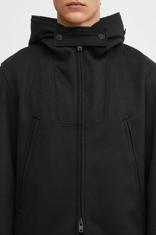Y-3 kurtka z wełną Bonded Melton JX4821 czarny