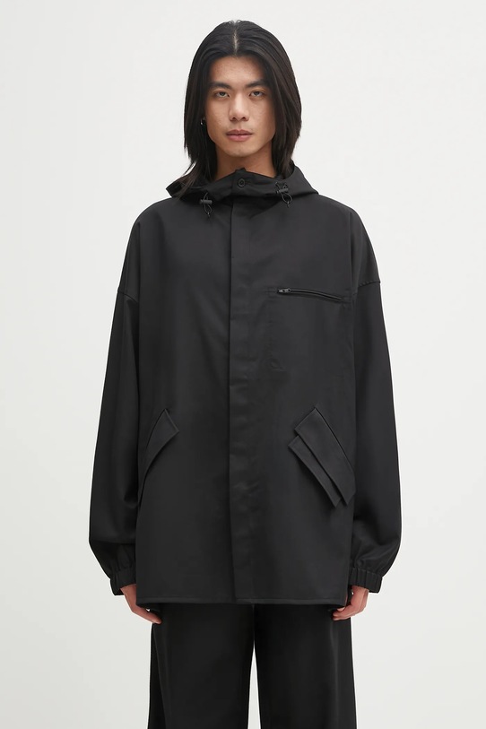 Риза с вълна Y-3 Refined Wool изчистен черен JX7276