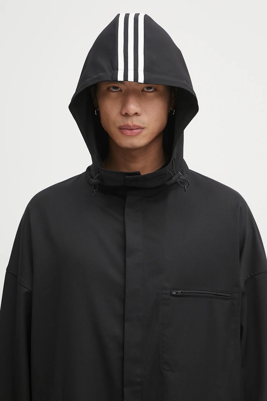 Риза с вълна Y-3 Refined Wool черен JX7276