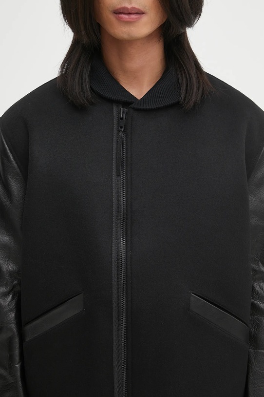 Y-3 bomber jacket with wool Letterman JX7338 black
