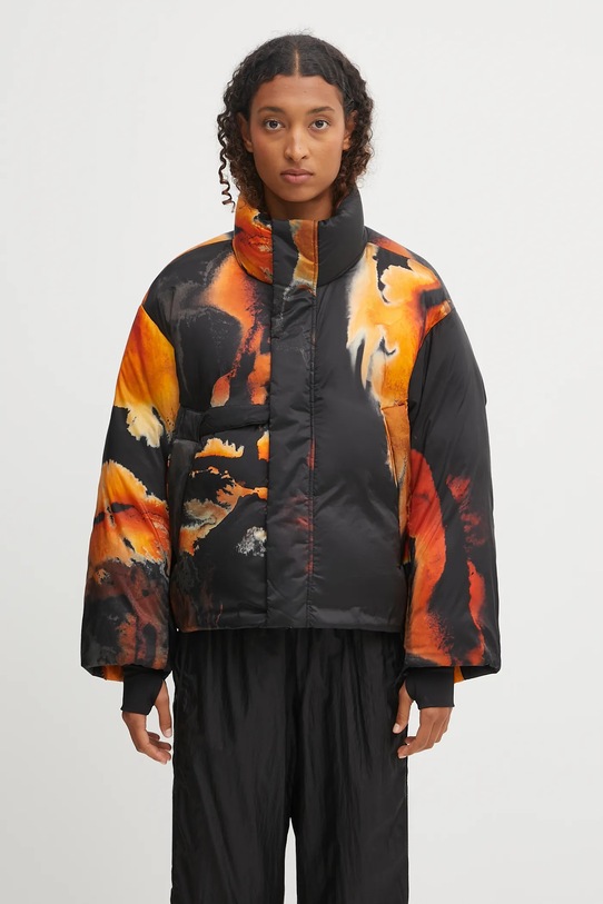 Y-3 piumino Aop Puff isolamento in piuma nero KA2366