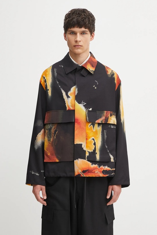Y-3 kurtka Aop Sport Uniform Coach bez kaptura czarny KA9633