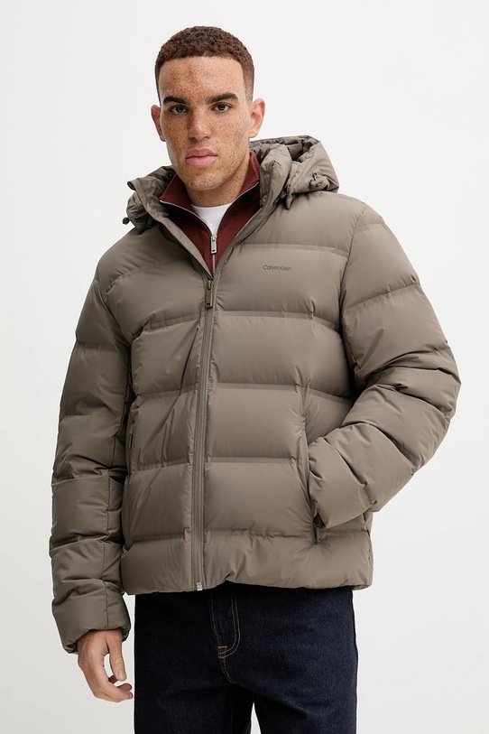 Calvin Klein geacă de puf verde LV04LD517G