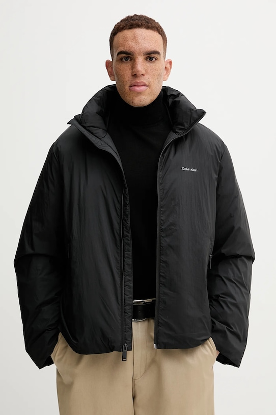 Пухова куртка Calvin Klein з підкладкою чорний LV04LD535G