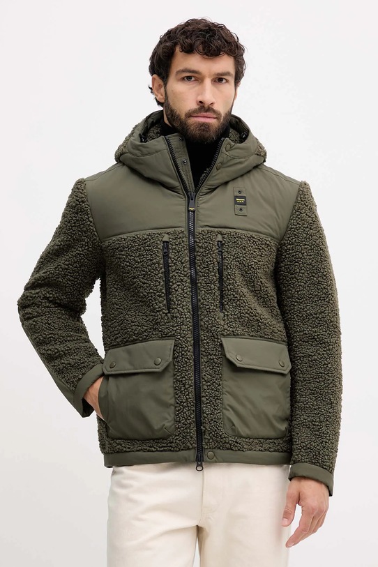 Blauer geacă WILCOCK cu captuseala verde BLUC01225