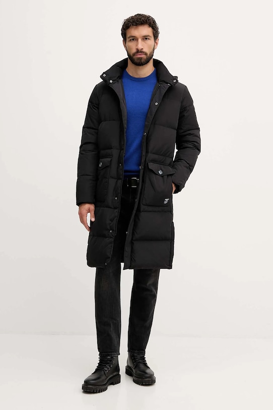 Μπουφάν με επένδυση από πούπουλα Pepe Jeans PM4027168 μαύρο AW25