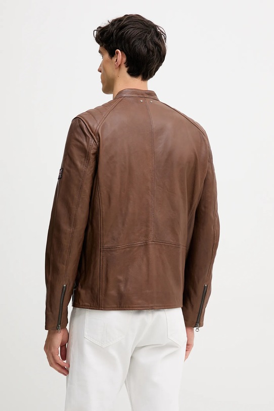Ρούχα Δερμάτινο μπουφάν Pepe Jeans PM4027178 καφέ