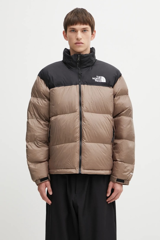 The North Face kurtka puchowa 1996 Retro Nuptse bez kaptura brązowy NF0A3C8DDHL1
